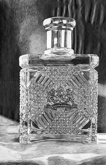 perfume bottle pencil drawings