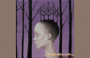 "Fusion" by Amy Guidry; Acrylic on canvas; 4" x 4"; SOLD; (c) Amy Guidry 2013